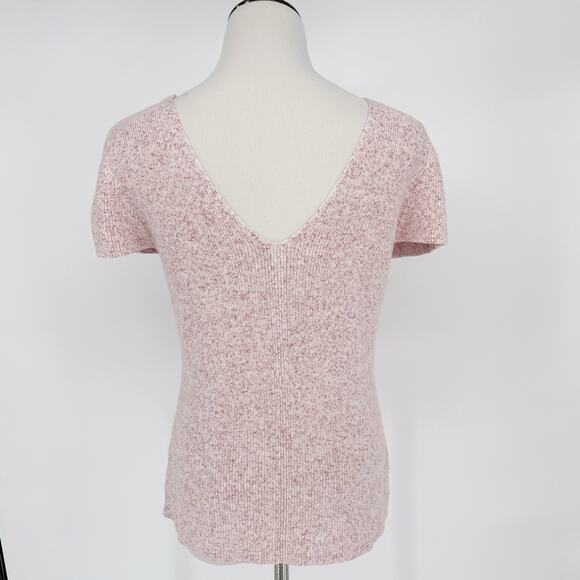 Chelsea 28 Revolve Knit V-Neck Sweater Plunge Top Size Medium Pink Chelsea28 - Picture 5 of 8